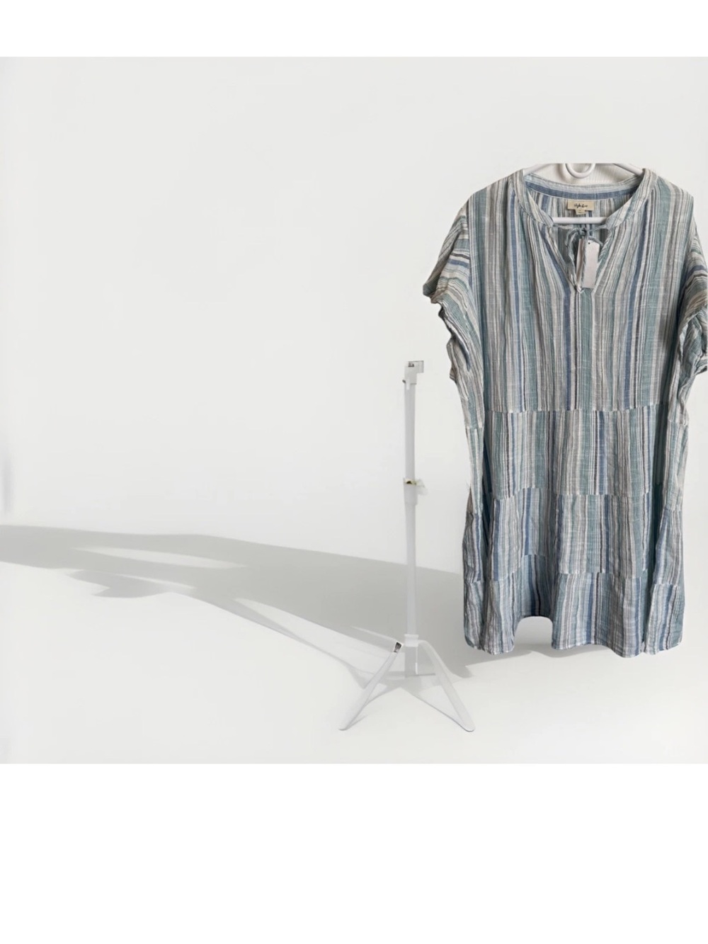 Style & Co Plus Size Printed Cotton Tiered Shirt Dress 3X